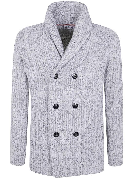 BRUNELLO CUCINELLI Men Suit Jackets MRI503216 CJM72 ECRU SAPPHIRE LIGHT GREY