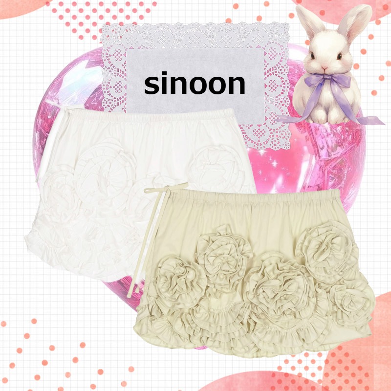 Rose Frill Mini Skirt 短い丈 スカパン 2color インナーパンツ付き 韓国 ブランド 正規品