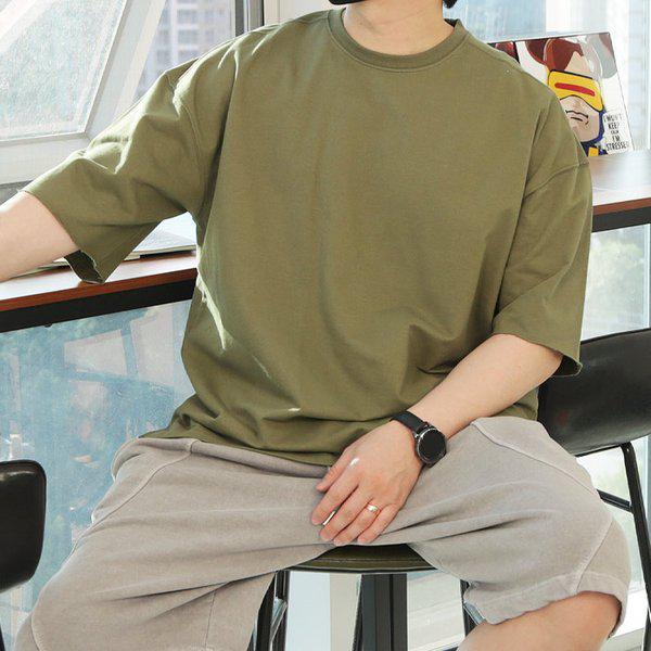 WAS メンズ ビッグサイズ ユース デッキ スリット 半袖Tシャツ