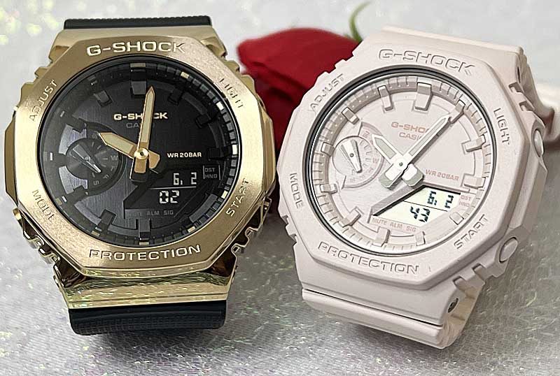恋人たちのGショック ペアウオッチgショック 人気 婚約　夫婦 高級　クリスマス プレゼント おすすめ G-SHOCK BABY-G カシオ 2本セット GM-2100G-1A9JF GMA