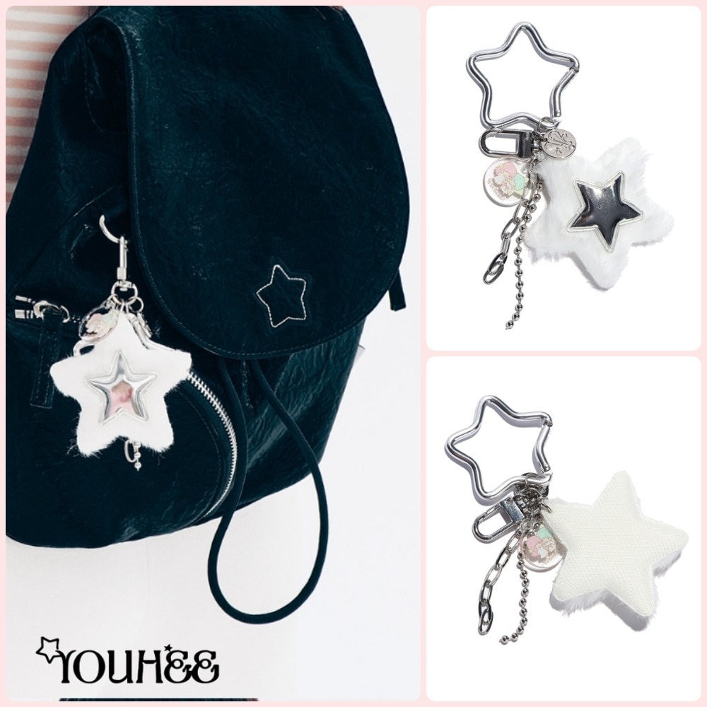 【YOUHEE X LITTLE TWIN STAR】FUR KEY RING WHITE