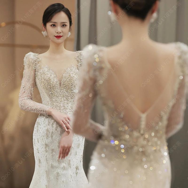 【期間限定】【急速出荷】2023新商品 パーティードレス 結婚式ワンピース 発表会演奏会 ドレス ウェディングドレス 花嫁ロングドレス 成人式 同窓会ワンピース-48