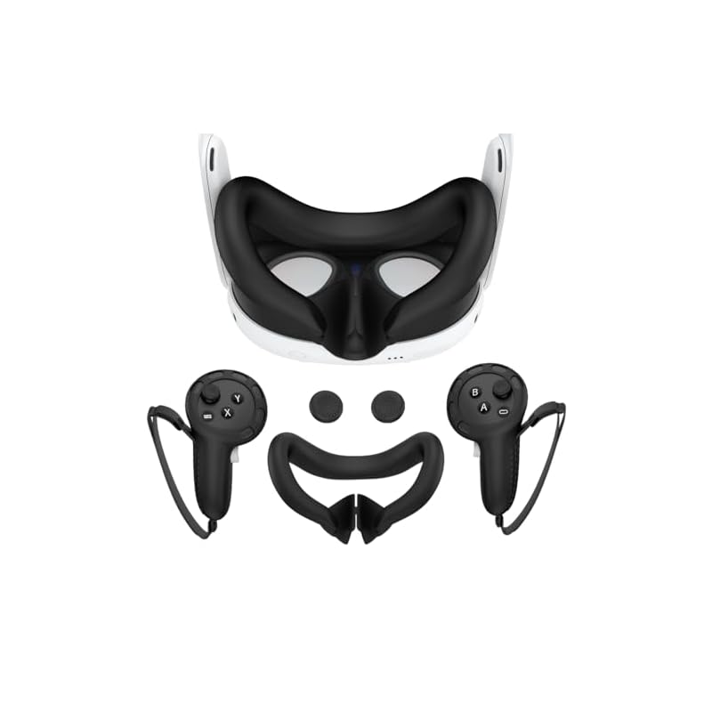 Iesooy For Meta Quest 3アクセサリーVRフェイスカバー/コントローラーグリップカバー付き Quest 3専用アクセサリー【2個】