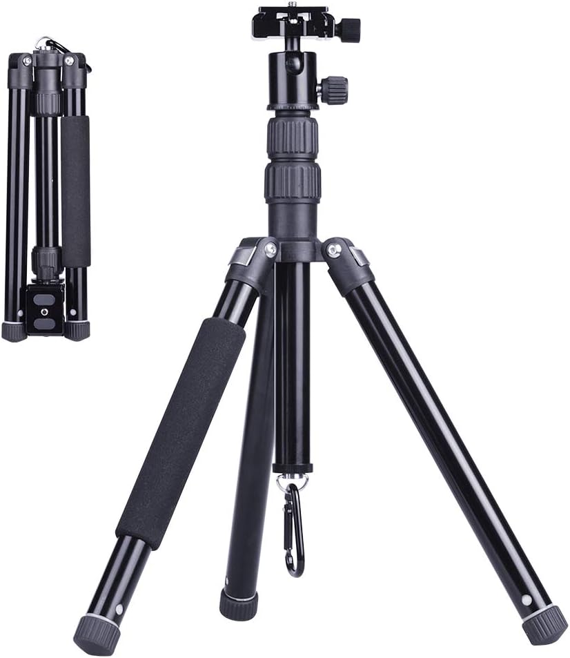 折りたたみ式三脚 伸縮5段 高さ28cmから135cm 軽量750g 自由雲台対応