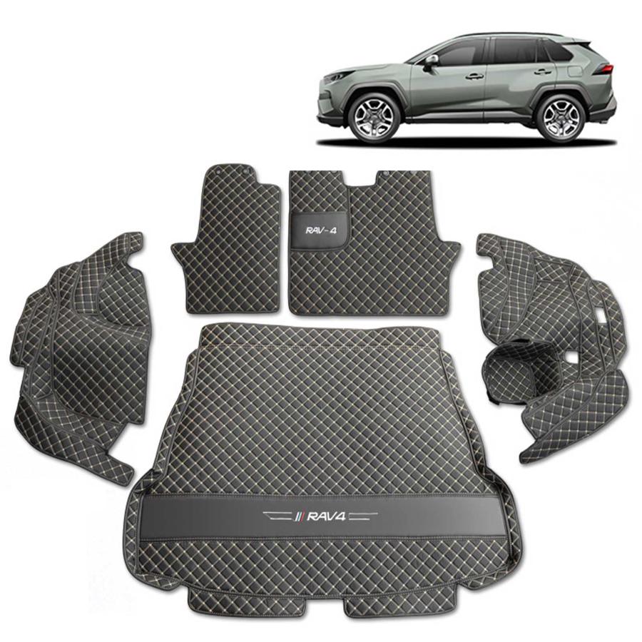 トヨタ 新型RAV4 XA50系 専用 カスタム 車の トランクマットXPE レザー ラゲッジマットカーゴマット フルセット防水車トランクマット すべての天気 傷防止カス