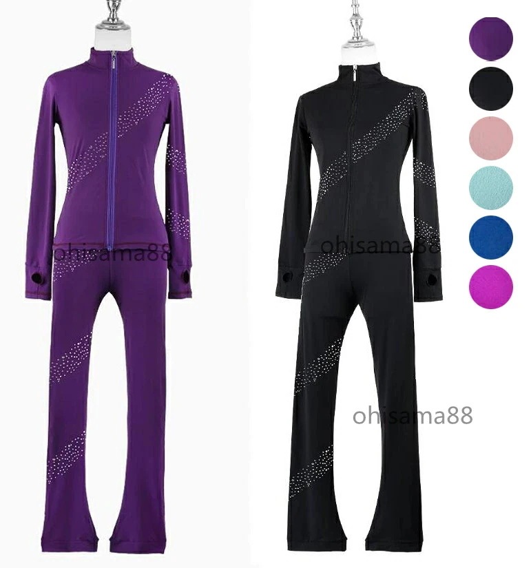 NEW 2026! 1～3日出荷 特別仕様フィギュアスケート衣装 練習着 アイスフィギュアスケート 上着+パンツ 2点セット スケートウエア スポーツウェア 上下セット アイスダンス スケート 子供