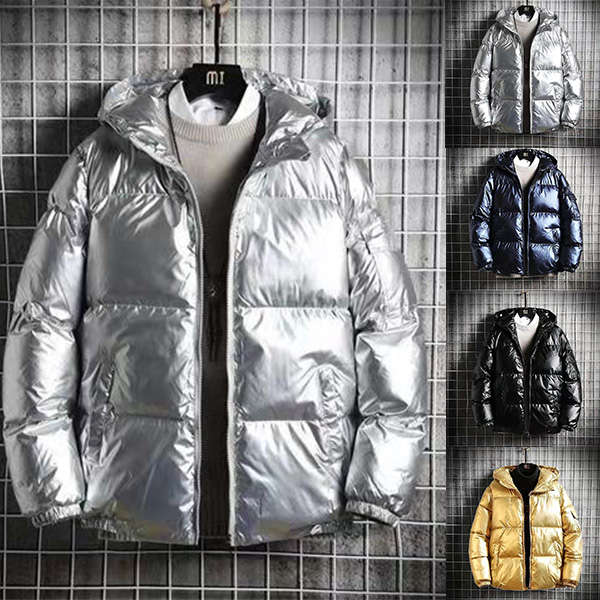 【即日発送】ダウンジャケット メンズ フード付き ポケット エナメル 光沢 無地 軽量 暖かい 柔らかい おしゃれ 通勤通学 防寒防風