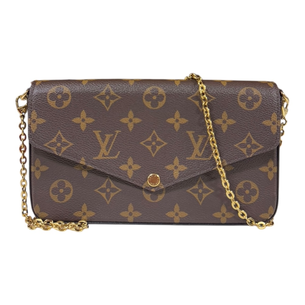ルイヴィトン ポシェット・フェリシー モノグラム ショルダーバッグ モノグラムキャンバス M81896 ブラウン LOUIS VUITTON 中古 美品