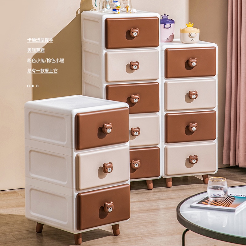 おもちゃ収納キャビネット スナック ベビー服収納 子供用ベッドサイドテーブル 多層クリエイティブミニ収納キャビネット