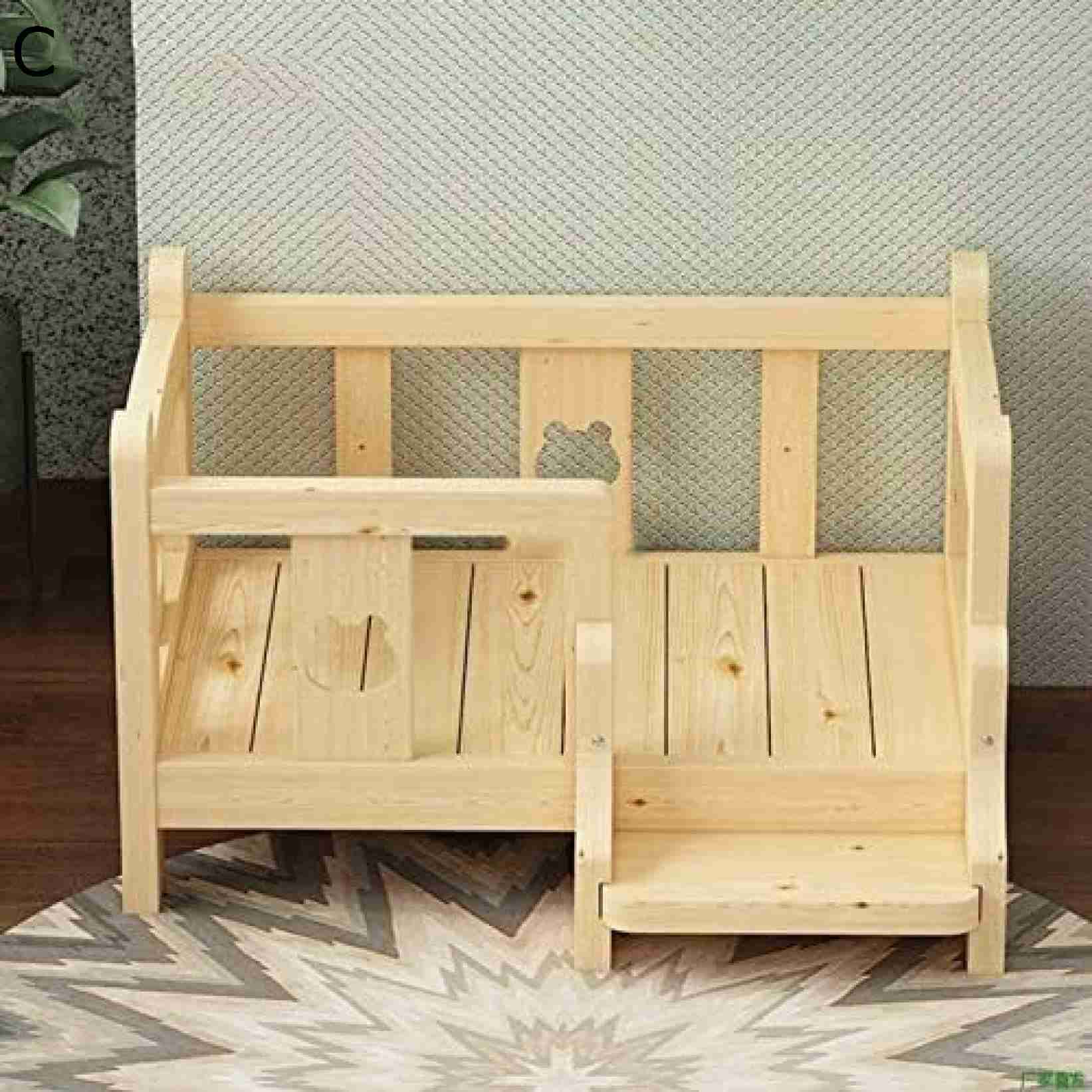 ペットベッド 犬ベッド ウッドペット ドッグベッド犬マット ペット用品ペットソファー 木製の高架 特大デラックス 二重層 階段柵のデザイン 通年適用 大型犬 中型犬 小型犬用