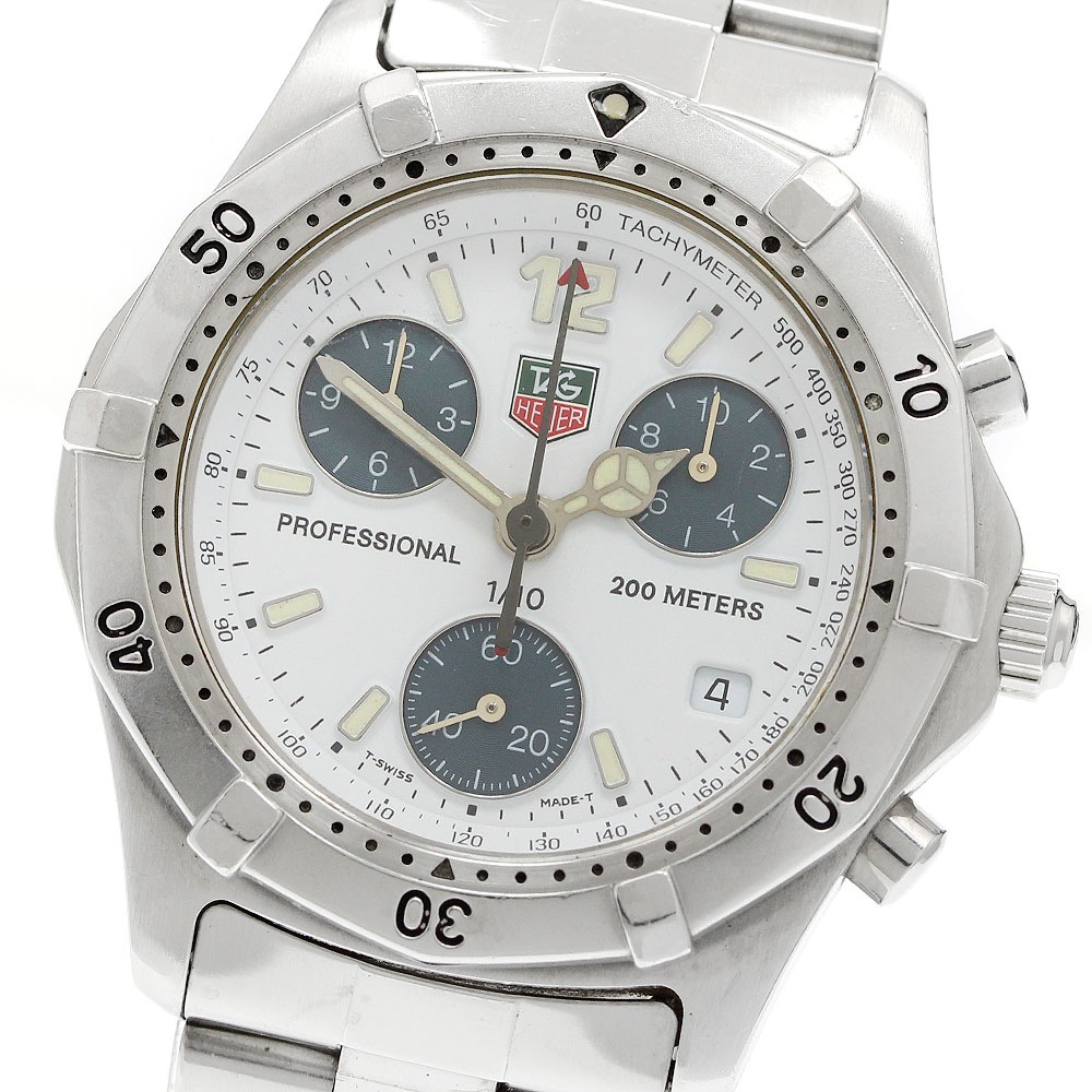 タグホイヤー TAG HEUER CK1111 プロフェッショナル 2000シリーズ クロノグラフ クォーツ メンズ _962927【中古】