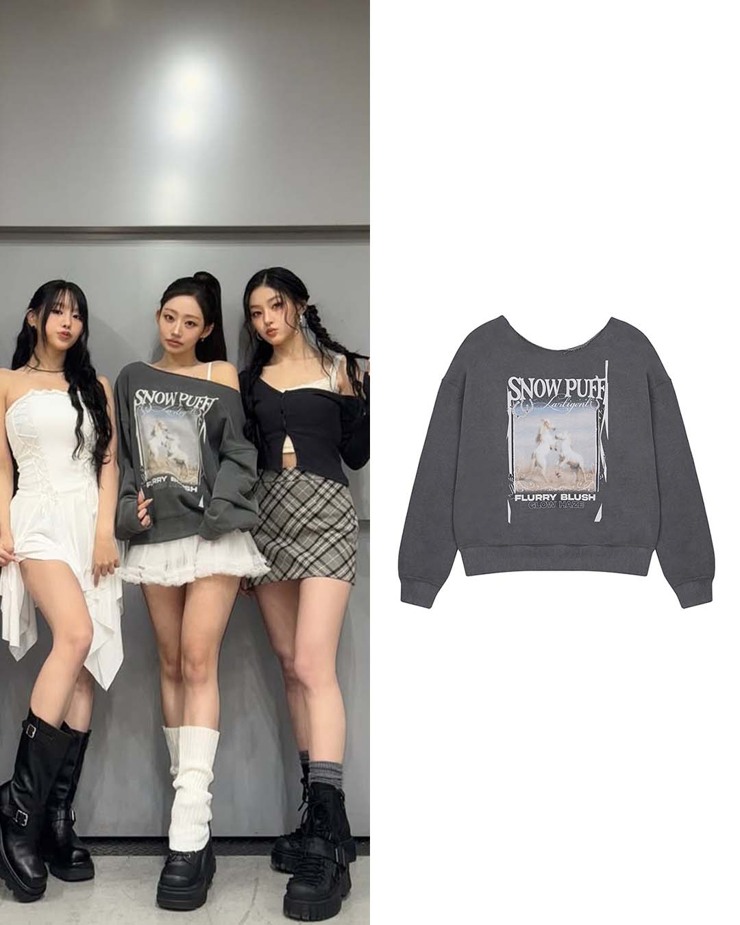 L21 DUSTY HORSE ONE-SHOULDER SWEATSHIRT