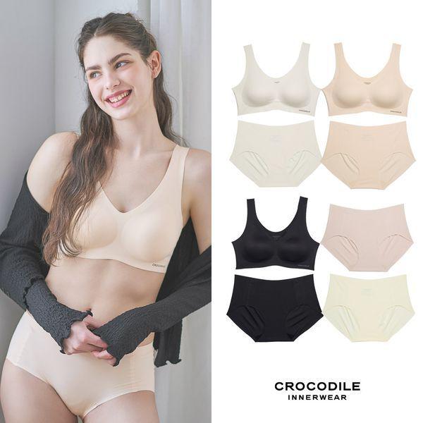 エアロクール 涼感シェルローン Vネック シームレスブラパンティ 8種セット CDW6M060710 T2_P421658008