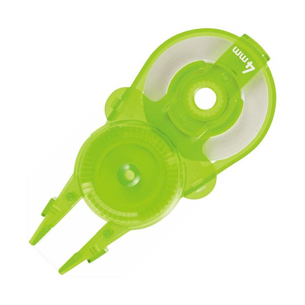 （まとめ） プラス 修正テープ ホワイパースライド交換用テープ 4mm幅×12m ライムグリーン WH-114R-10P LGR 1パック（10個） (×5セット)