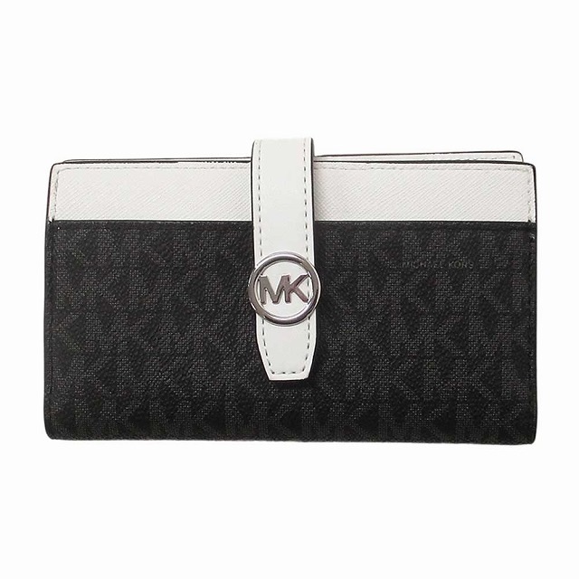 MICHAEL KORS マイケルコース アウトレット 財布 ミディアム シグネチャー ロゴ ウォレット 二つ折り財布 35S5SGRF8Y BLACK