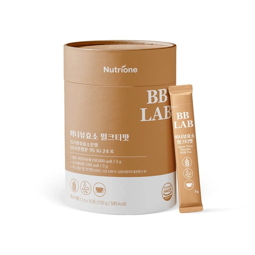 【韓国大人気】 インナービュー酵素 ミルクティー味, 50包 (まるやかなミルクティー味 / ミルクティー味酵素 / 韓国ダイエット / ダイエットサプリ)