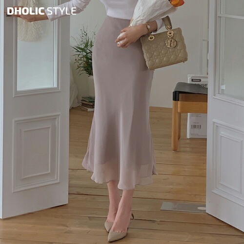 [メガ割りSALE]シアーシフォンマーメイドスカート・p580120