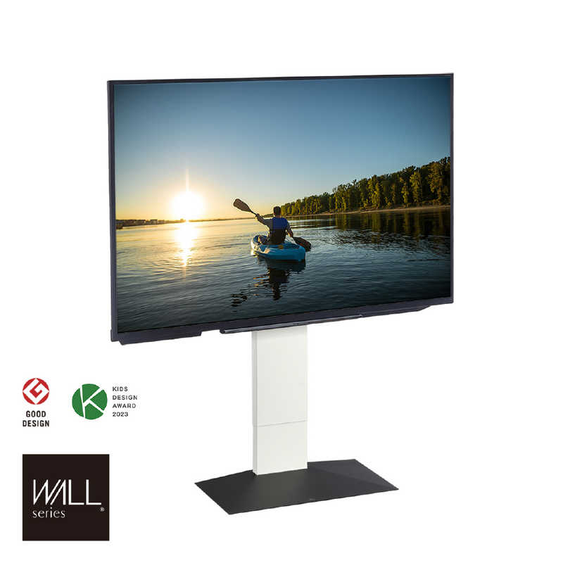 ナカムラ　32～80インチ対応 テレビスタンド WALL V3 (ロータイプ) サテンブラックベース　WLTVB5W19