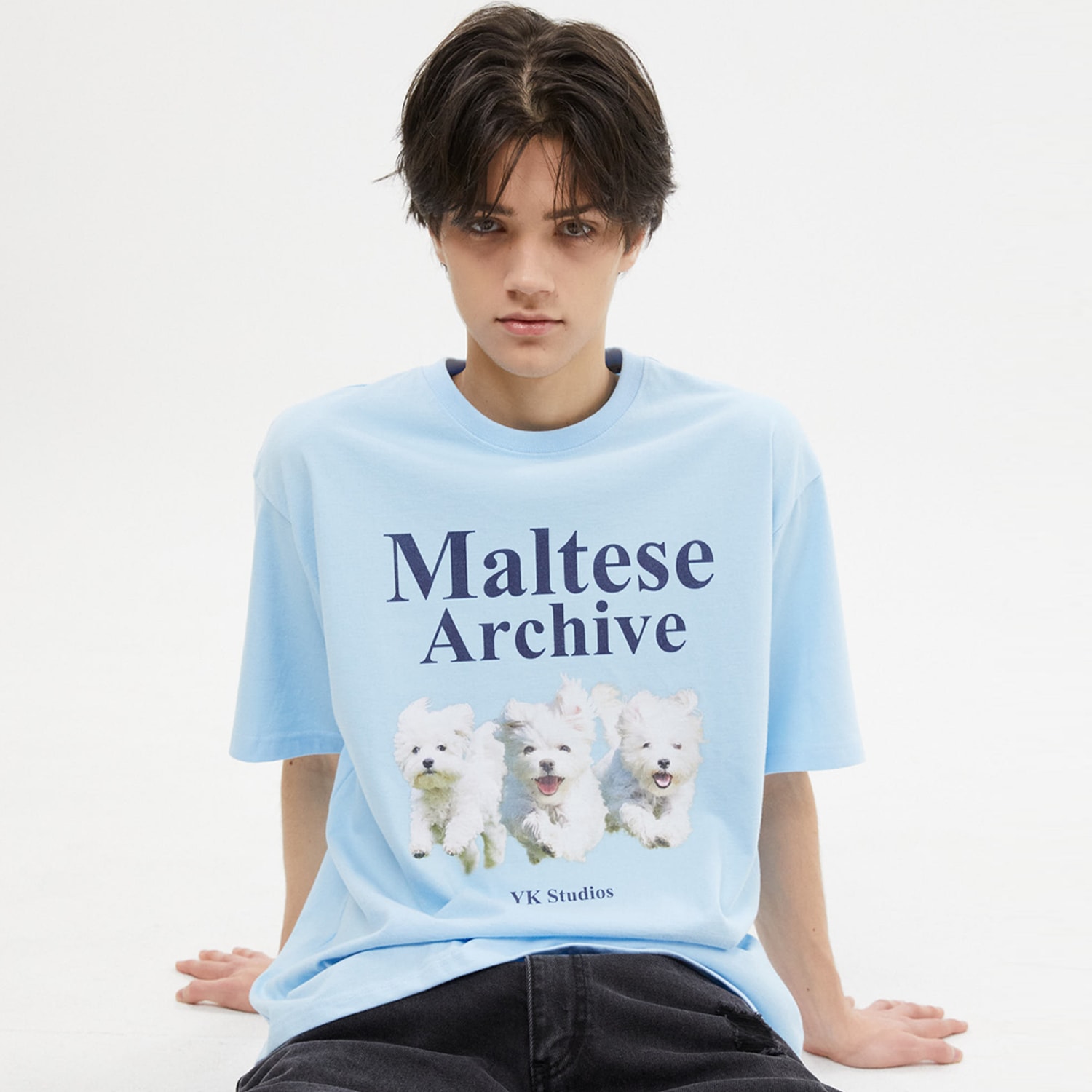 Maltese archive half sleeve tshirts SKYBLUE