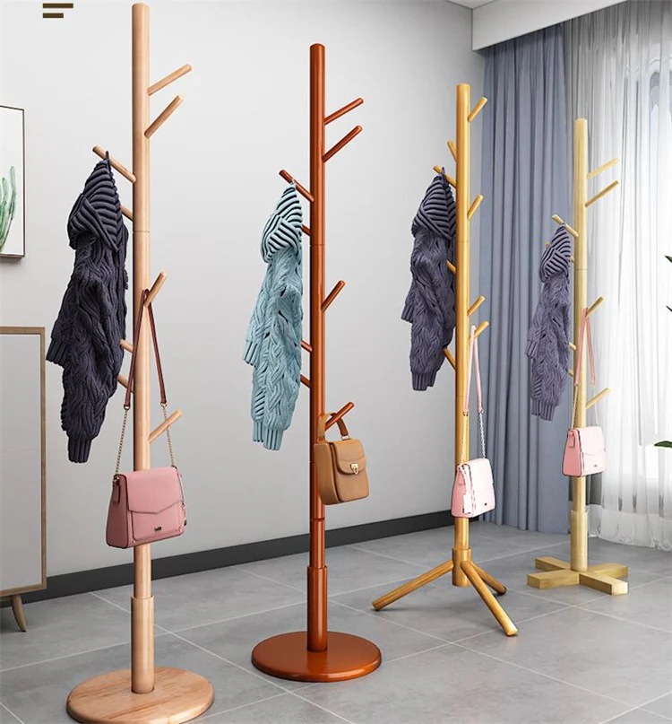 センスがいいです 激安セール ハンガーラック 収納 リビング 家庭用 無垢材 床 寝室 単 縦型 5,148円