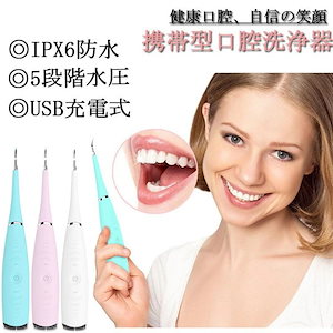 高周波振動口腔洗浄機超音波スケーラー口臭予防 歯周病予防 IPX6防水 口腔洗浄器 ジェットウォッシ 電動歯ブラシ