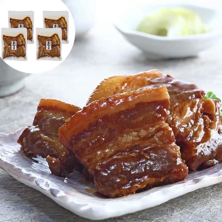 鹿児島県産 黒豚使用 豚角煮 190g (固形量150g 個包装)4 離島は配送不可 930084 お歳暮 お中元 お土産 ご進物 ギフト 贈り物に最適