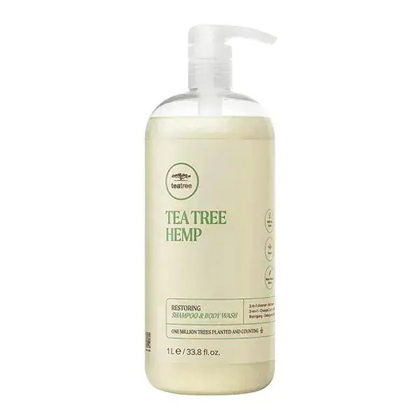 [国内正規品] ポールミッチェル ティーツリー　ヘンプシャンプー&ボディウォッシュ 1000ml PAUL MITCHELL クリーミー 泡 ベルガモット ユーカリ エバーグリーン シダーウッド