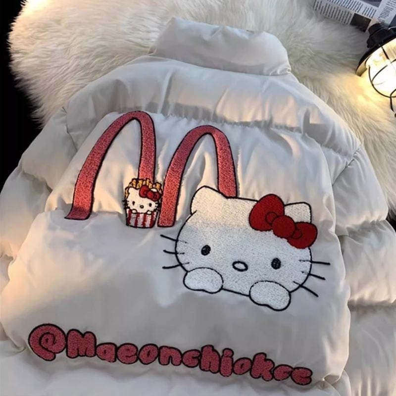 アメリカ 暖かくし かわいい ネットレッド ゆったり カジュアル ダウンコート 冬 HelloKitty レディース ヴィンテージ 中綿ジャケット 5,851円