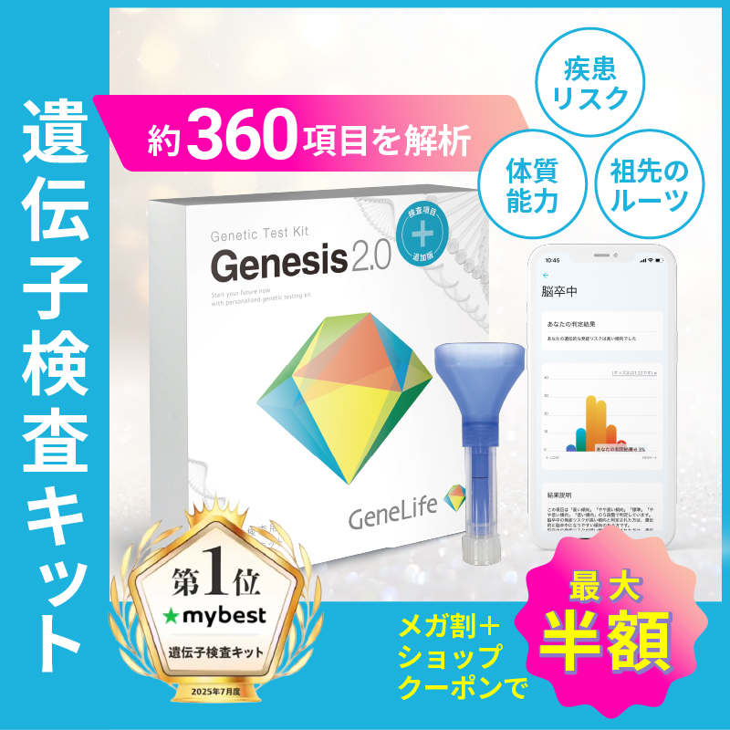 新品　最新版 Genesis2.0 Plus 360項目のプレミアム遺伝子検査 3231-003460_1.jpg