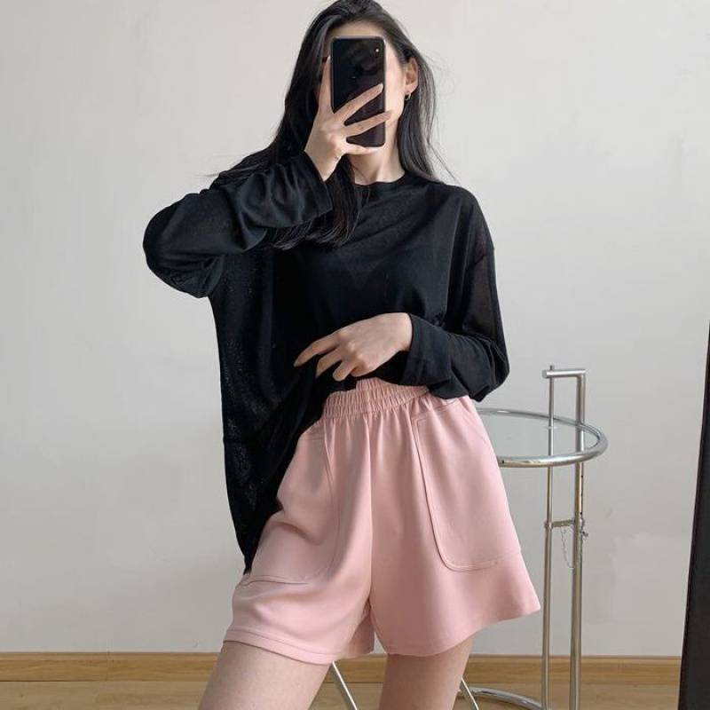 ショーツレディース無地カジュアルホットパンツ22細くて薄いスポーツショーツレディースワイドレッグルー 5,921円