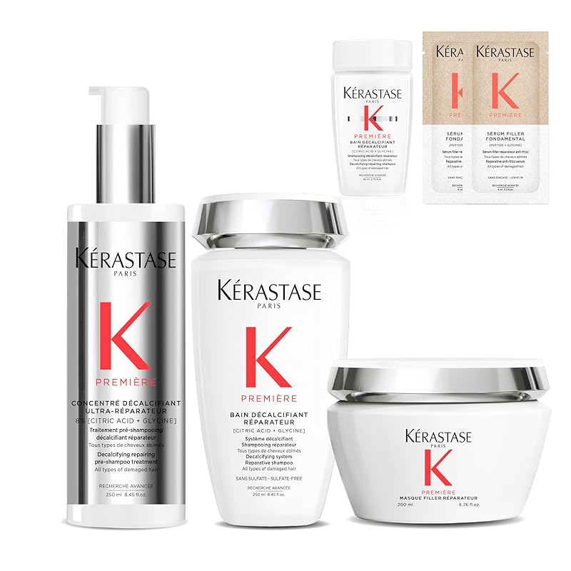 【期間限定セット】ケラスターゼ プルミエール シャンプー バン デカルシファイ 250mL + マスク RACリペア 200mL + 洗い流さないヘアトリートメント ユイルルミエール リペア 30mL 24,051円