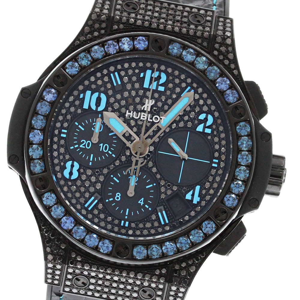 ウブロ HUBLOT 341.SV.9090.PR.0901 ビッグバン ブラックフローブルー 世界限定250本 自動巻き ボーイズ 美品 箱・保証書付き_850162【中古】
