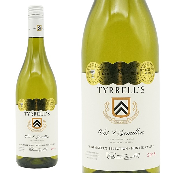 ティレルズ ヴァット 1 ハンター ヴァレー セミヨン 2018 自社畑最良区画 セミヨン種100％ ティレルズ ヴィンヤーズbrTYRRELLS VAT 1 HUNTER SEMILLON