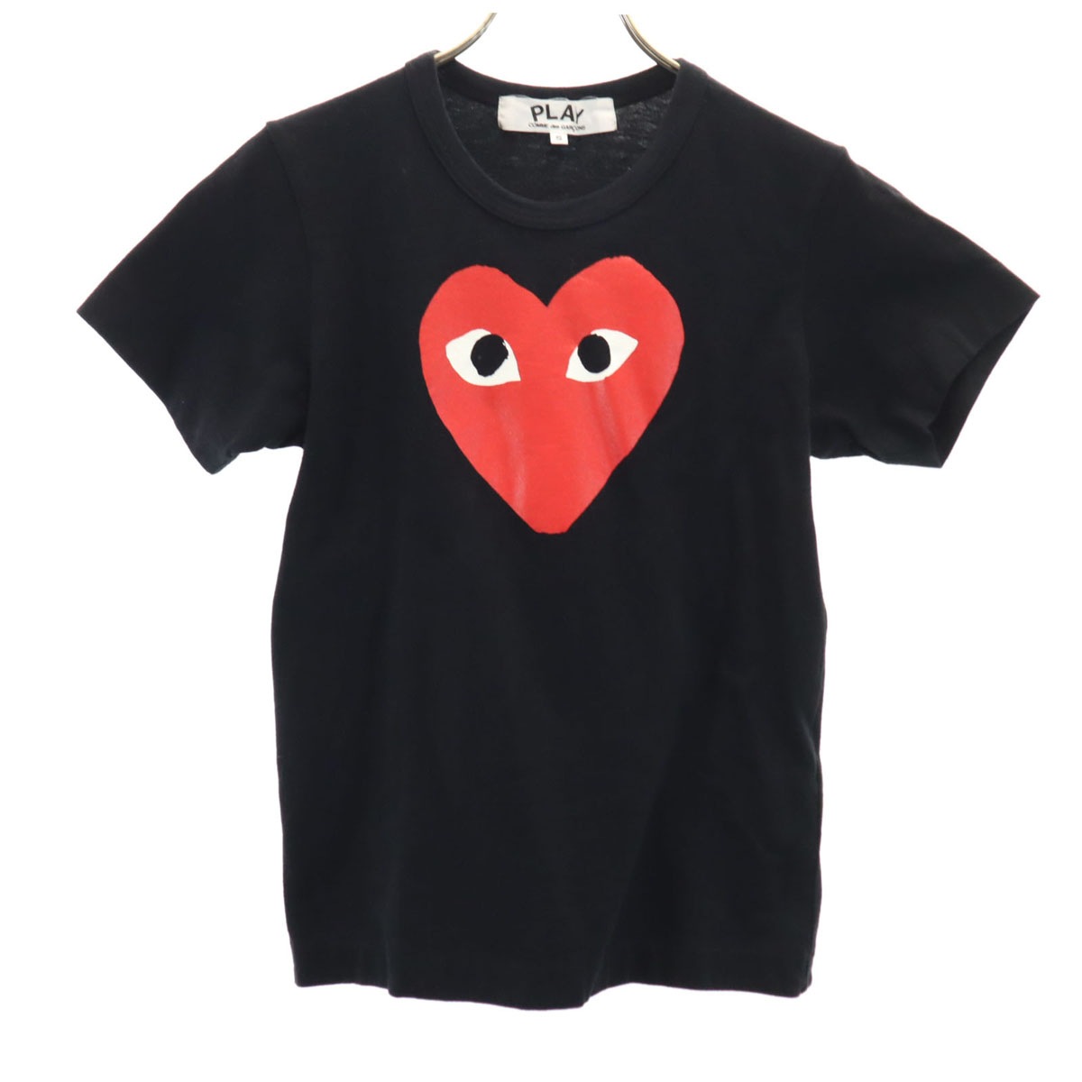 PLAY COMME des GARCONS プレイコムデギャルソン 2015年 日本製 半袖 Tシャツ S ブラック レディース 古着