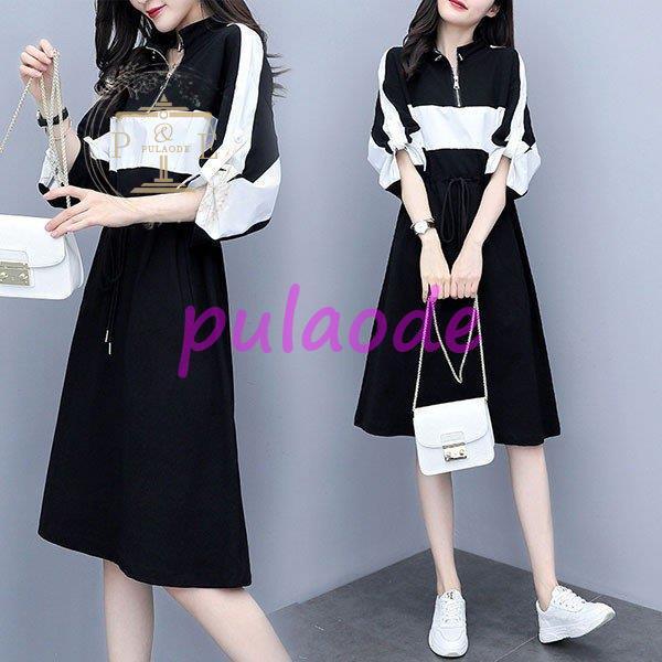 ワンピース レディース 40代 きれいめ 夏 膝丈 シャツワンピース 五分袖 リボン パーティードレス 韓国風 オシャレ ゆったり 通勤 大人 OL 上品 着痩せ 新品