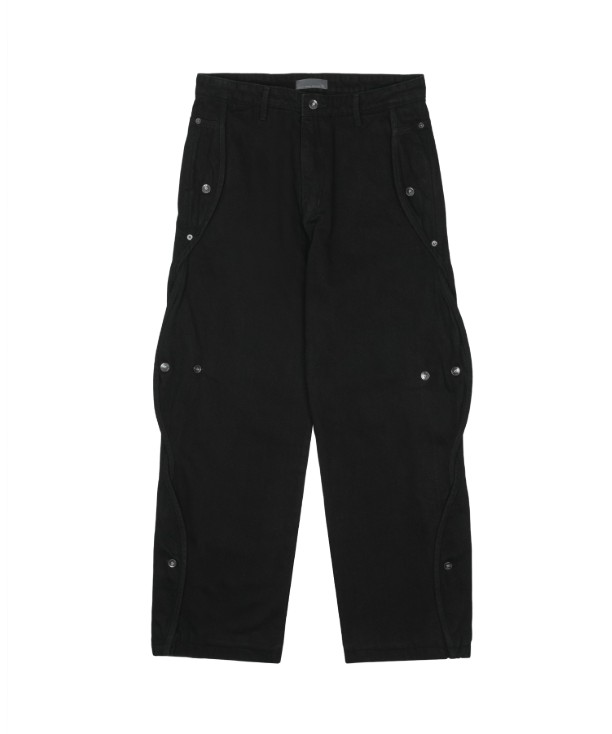 【SANSANGEAR】 25FW COTTON WAVE PANTS : BLACK