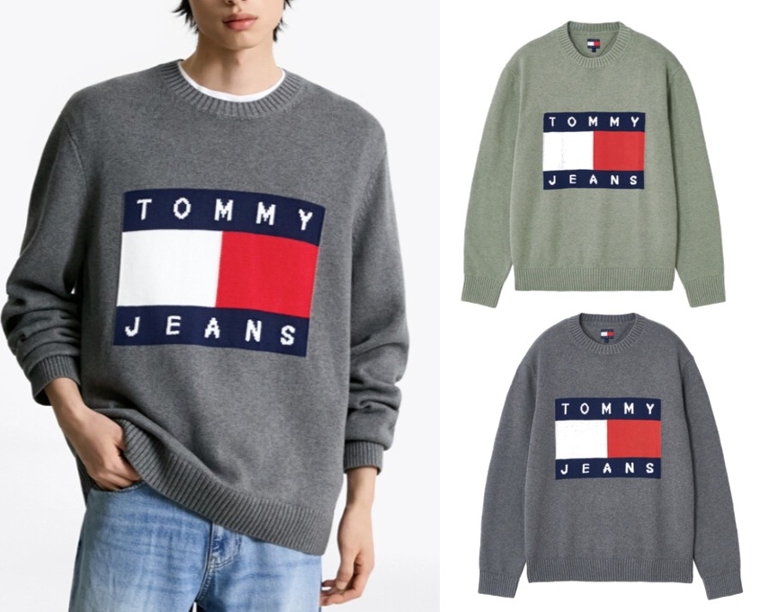 Melange Flag Sweater (T32F7KTO41TMT1)