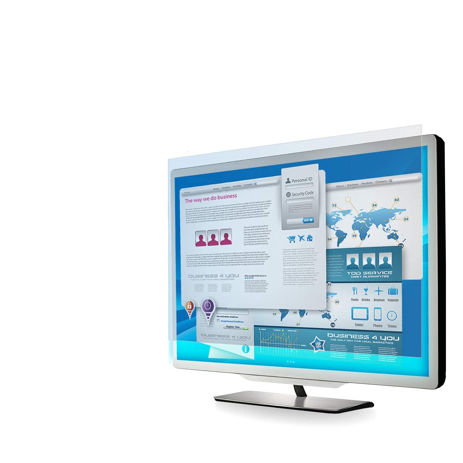 エレコム 液晶保護フィルム ブルーライトカット 24インチ 反射防止 EF-FL24WBL