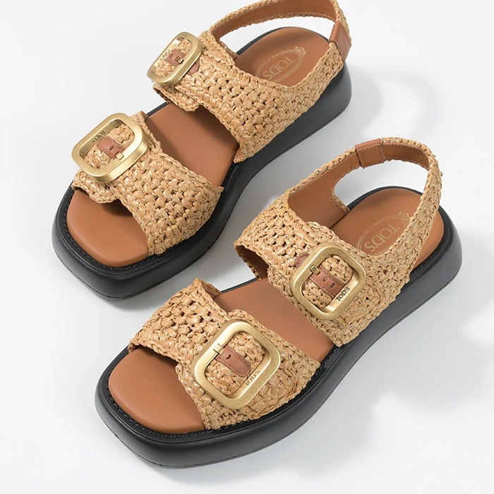 サンダル シューズ 靴 ラフィア XXW11K0FO70RDQ レディース 女性 ベージュ 春 夏 カジュアル 厚底 人気