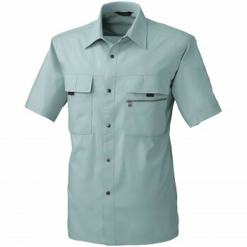 桑和 487 半袖シャツ Mサイズ モスグリーン（107）