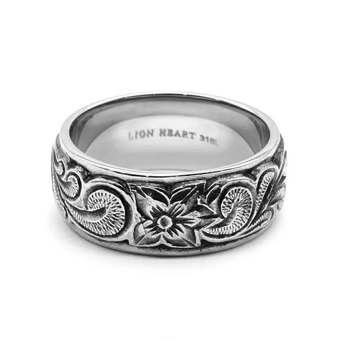 LH-1 ワイドハワイアンリング サージカルステンレス316L (金属アレルギー対応) 03RN020S ステンレスリング 指輪 誕生日 プレゼント ギフ