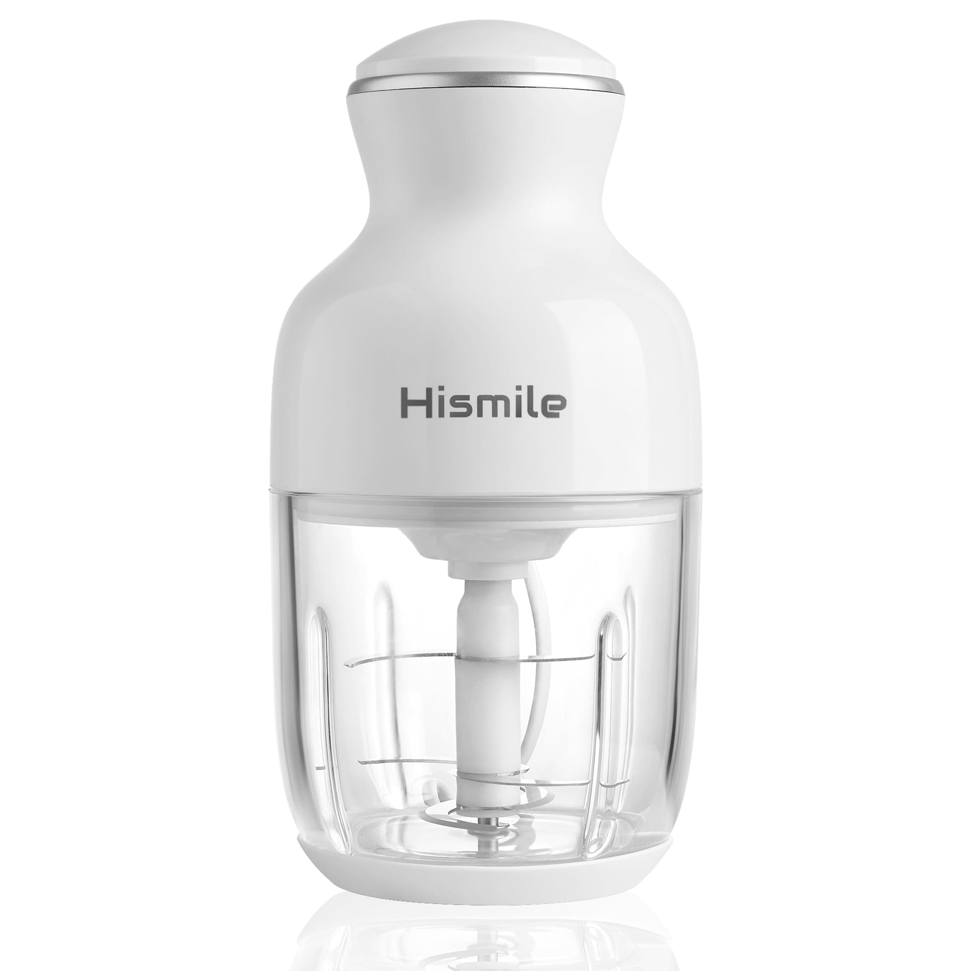 Hismile フードプロセッサー 350W電動ハイパワー フードチョッパー フードミキサー 氷も砕けるステンレス製カッター 肉ミンチ 野菜のみじん切り 離乳食 ジュース 一台多役 小型軽量500ml