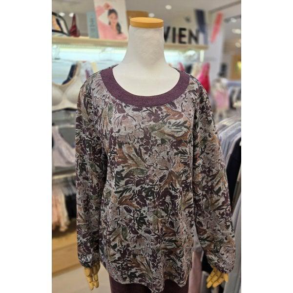ポリオバマフラワー柄 女性用トップス 室内着 EZ1949