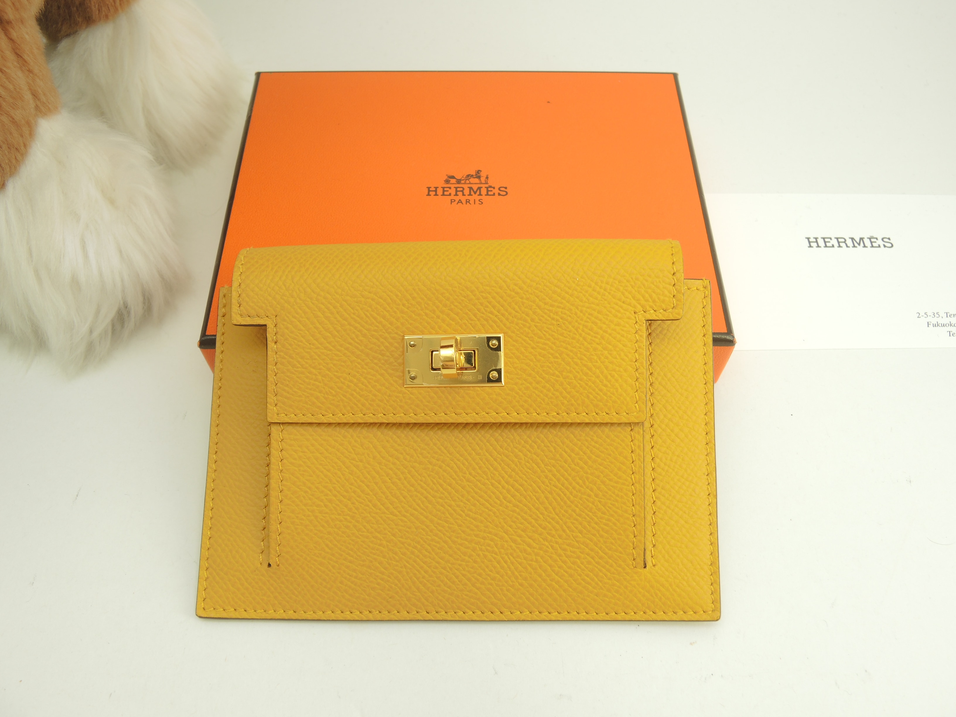 ケリーポケットコンパクト エプソン黄 コンパクトウォレット 未使用@Y 2