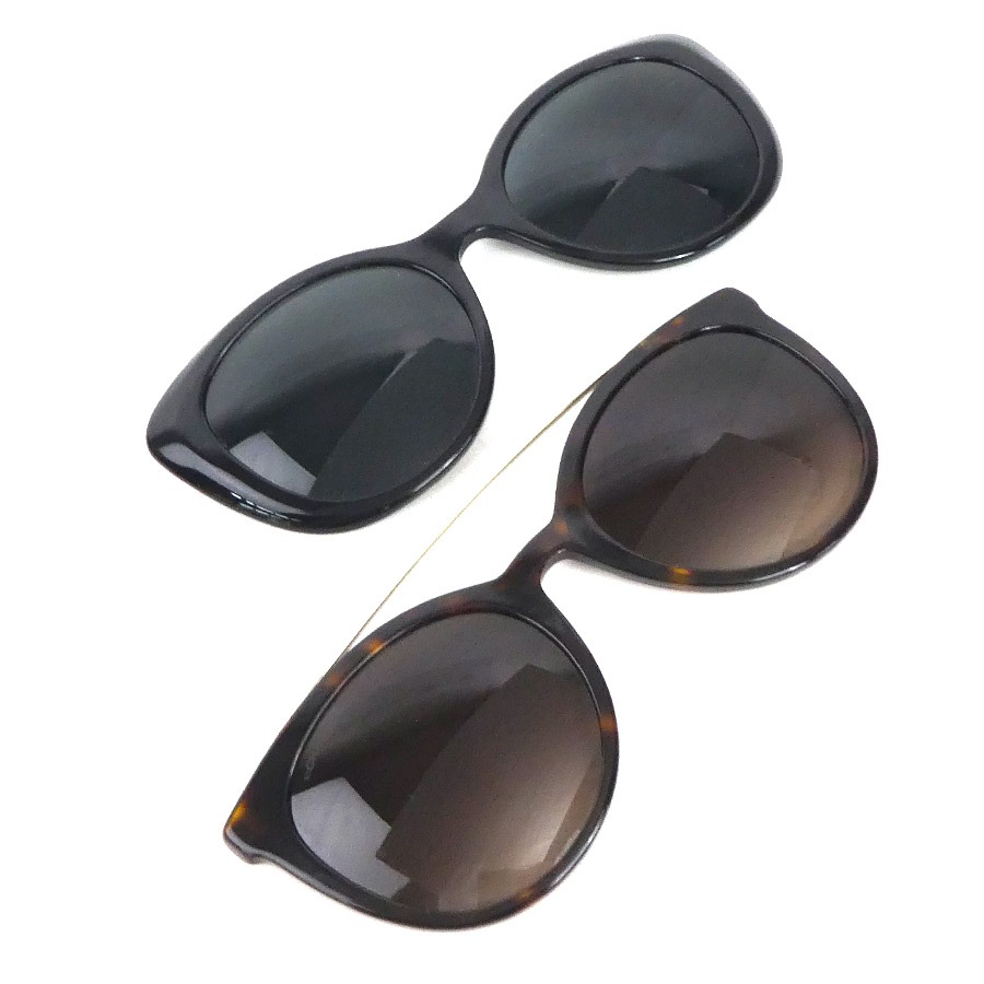 シャネル CHANEL マグネット式サングラス 替えサングラス プラスチック ブラック ユニセックス r10245a