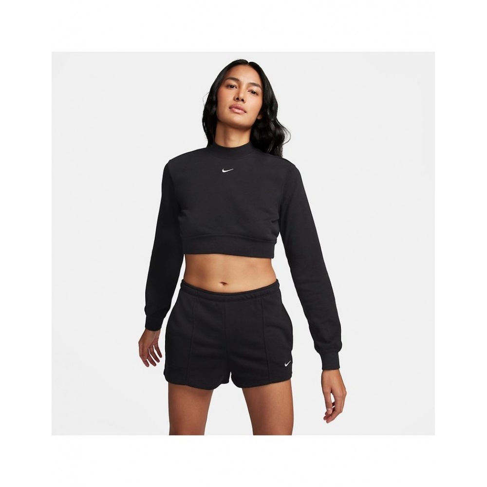 Nike スポーツウェアクルーネッククロップトラックトップブラック