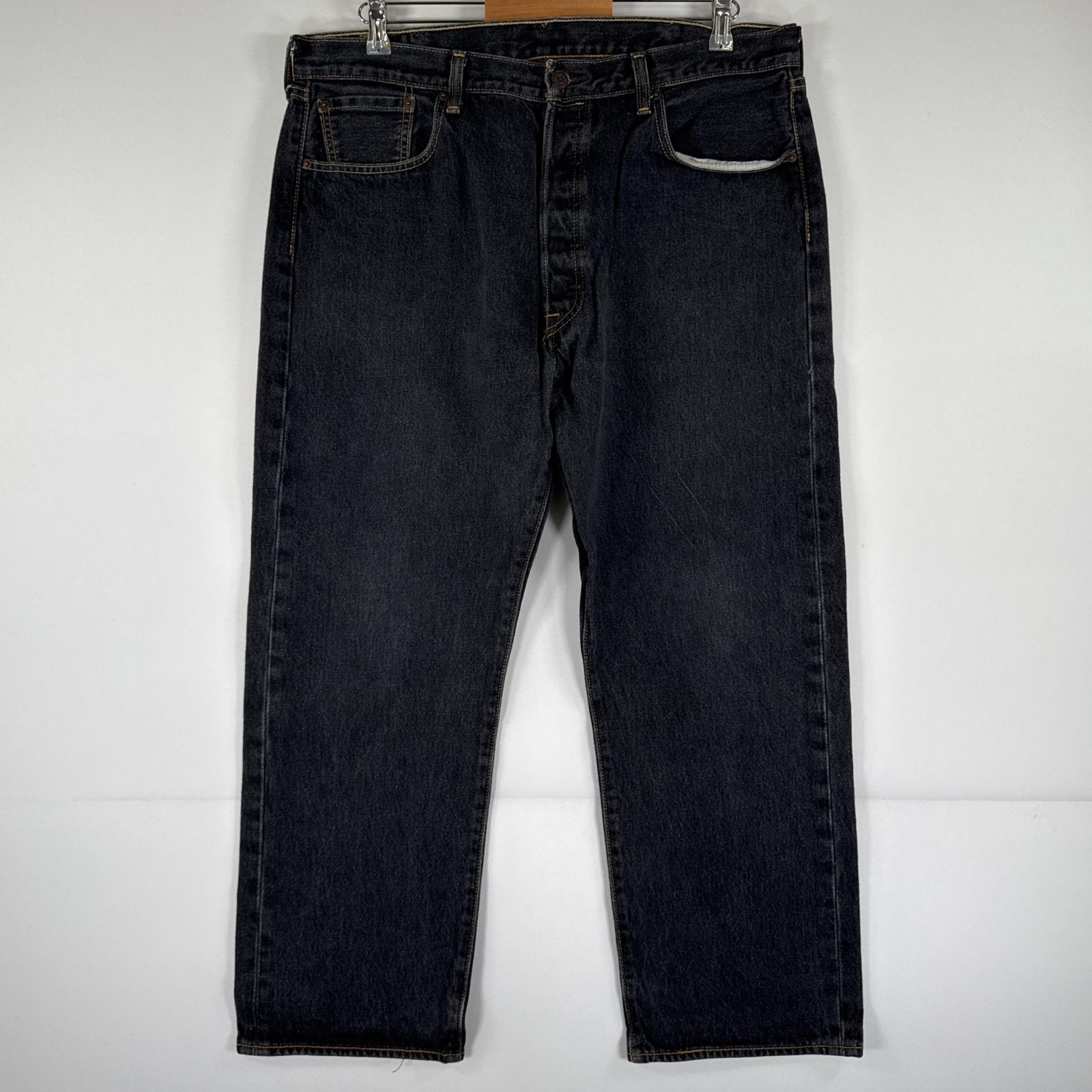 古着 デニムパンツ 501 ジーパン ストレート 大きいサイズ ボタンフライ ジーンズ ビッグサイズ w40 L30 ブラック メンズ