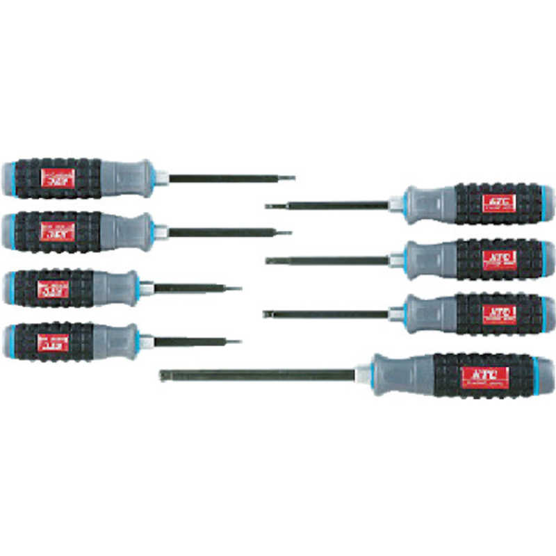 KTC　樹脂柄ボールポイントヘキサゴンドライバセット[8本組]　TD1HBP8