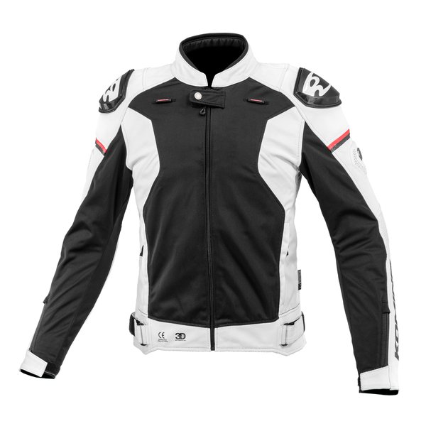 バイク用 JK-167 レザーメッシュRスペックジャケット ホワイト メンズ Mサイズ JK-167/WHITE/M