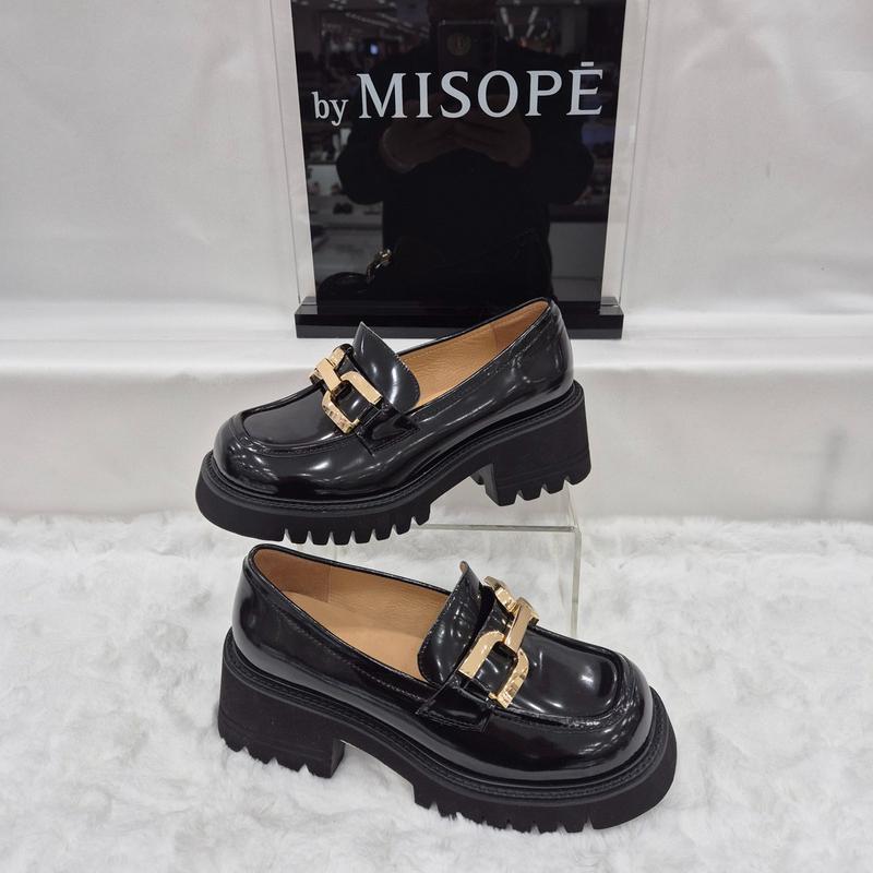 By 女性 デイリー チャンキーソール ローファー 112HT419SD011 BLACK 1 JJ